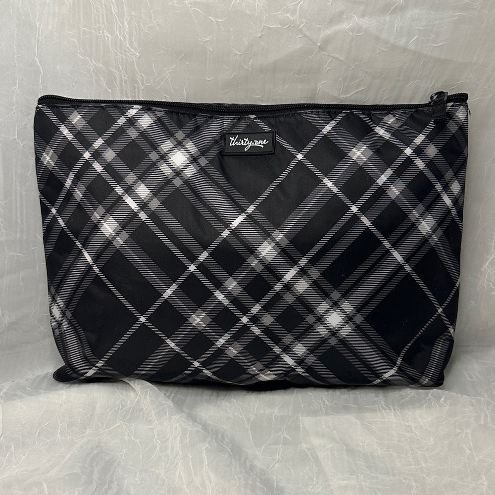 Thirty-One  Black and Gray Checkered insulated Bag